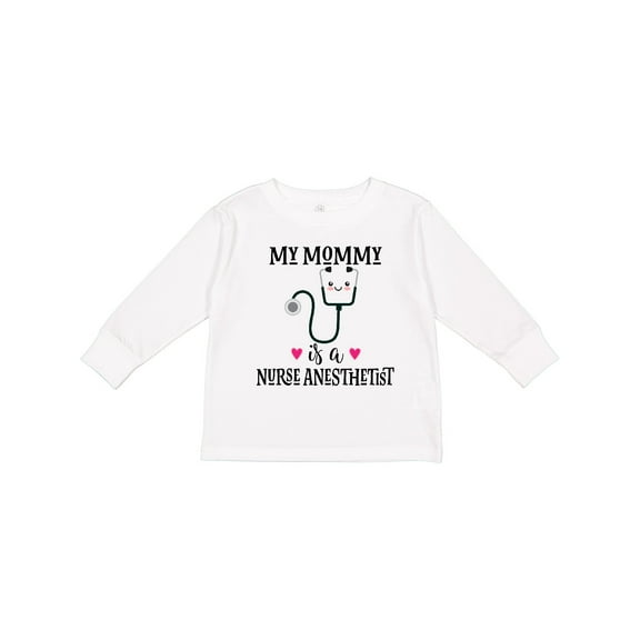 Inktastic Nurse Anesthetist Mom Nursing Boys or Girls Long Sleeve Toddler T-Shirt