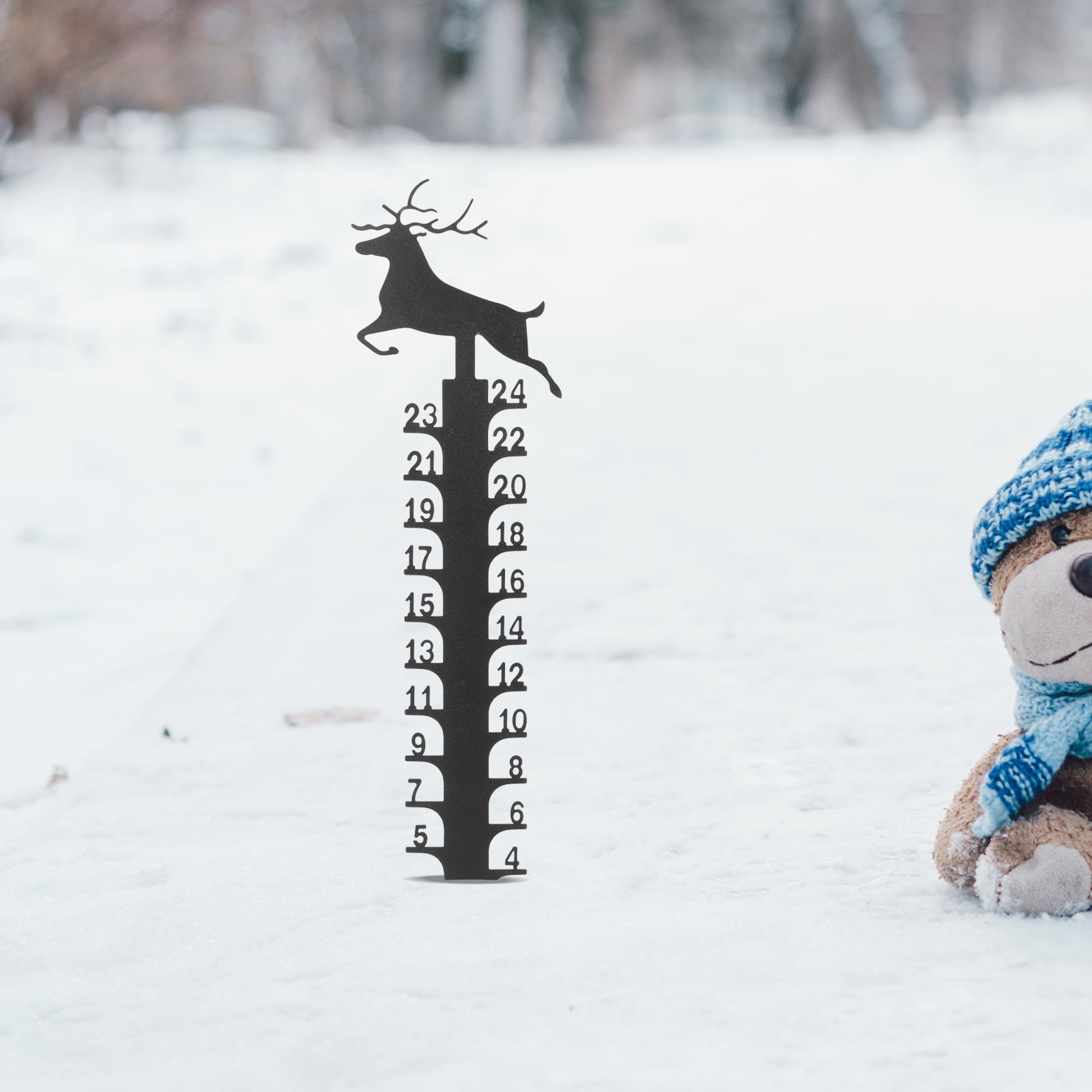 BERTDOMD 5-Piece Gauge Set for Christmas Lawn and Yard Decoration, Ground Insert Outdoor Winter Scene Display