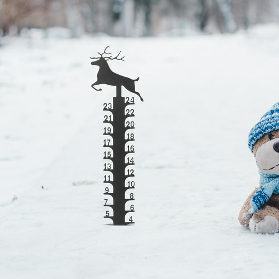 COSMOBETTY Winter Snow Meter Metal For Homeowners Outdoor Sign 1Pcs