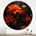 thumbnail image 3 of Designart "Modern Blue Jays A Floral Symphony" Animals Oversized Wall Clock, 3 of 5