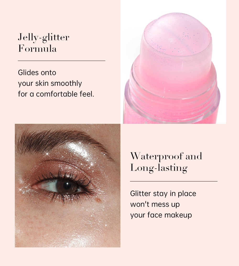 Roll-on Body Glitter Gel – Holografischer Glitzer Für Festival, Party, Make-up, 25 Ml, Leicht Abwaschbar