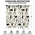 thumbnail image 2 of Snowflake & Penguin Kitchen Curtains 2 Pack - 42x84 Inch Cartoon Emperor Penguin Print Tier Curtains, Light Filtering Rod Pocket Panels for Home Decor, 2 of 2