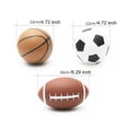 thumbnail image 4 of 3 Pcs/ensemble Grands Ballons pour Enfants Ballons en Caoutchouc Basketball Football Sports Ballons Basketball Football Rugby Jouets pour Extérieur et Intérieur, 4 of 7