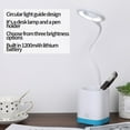 thumbnail image 4 of Kezqiaxn Office Desk Lamps for Home Office Led Smart Touches Lantern Bedside Table Lamp with Pen Organizer, Student Eye Protection Study Lights, Suitable for Bedrooms and Dormitories Blue, 4 of 7
