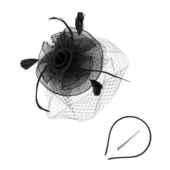Vintage Feather Bridal Hat For Women Elegant Fascinator Headband For Weddings Parties And Evening Events