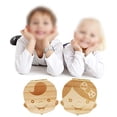 thumbnail image 2 of Caja para dientes de bebé - Organizador de recuerdos de madera para niños Regalo para dientes de bebé, Lindo contenedor de dientes para niños con pinzas para guardar -2 piezas, 2 of 5