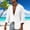 White, variant on WIZUTIZ Men's Linen Shirt Button Down Long Sleeve Turndown Collar Solid Color Breathable Lightweight Casual Cardigan