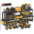 thumbnail image 1 of Power Tool Organizer for Tool Storage  Drill Holder Wall Mount with Charging Station  Tool Holder and Storage Rack for Garage Organization  Heavy Duty Metal Tool Shelf with Battery Holder, 1 of 9