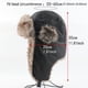 thumbnail image 4 of Gorra de trampero Fdelink, gorro de invierno para hombre, impermeable, resistente al viento, para esquí, con orejeras frías, gorra de béisbol negra, 4 of 8