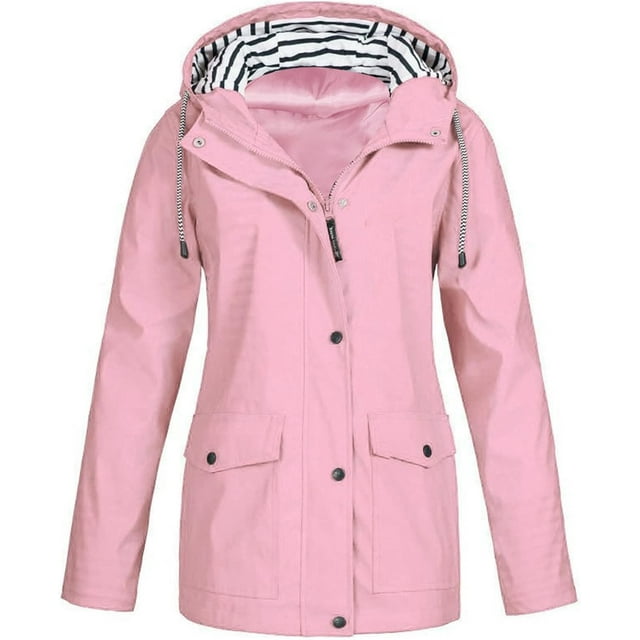 Women’s Waterproof, Softshell Rain Jacket, Outdoor, Breathable, Packable, Transition, Lightweight Jacket with Hood for Spring, Autumn, Hiking, Trekking, Cycling