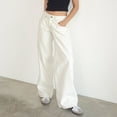 thumbnail image 6 of HKYNLAG Low Rise Jeans for Women 2025 Baggy Straight Wide Leg Pants Loose Fit Y2k Boyfriend Trendy Stretch Long Denim Pants White M, 6 of 6