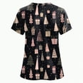 thumbnail image 5 of Towmus Christmas Scrub Tops Women Plus Size Fashion Casual Dressy Blouses Xmas Print Shirt Nurse Uniforms with Pockets S-3XL, 5 of 5