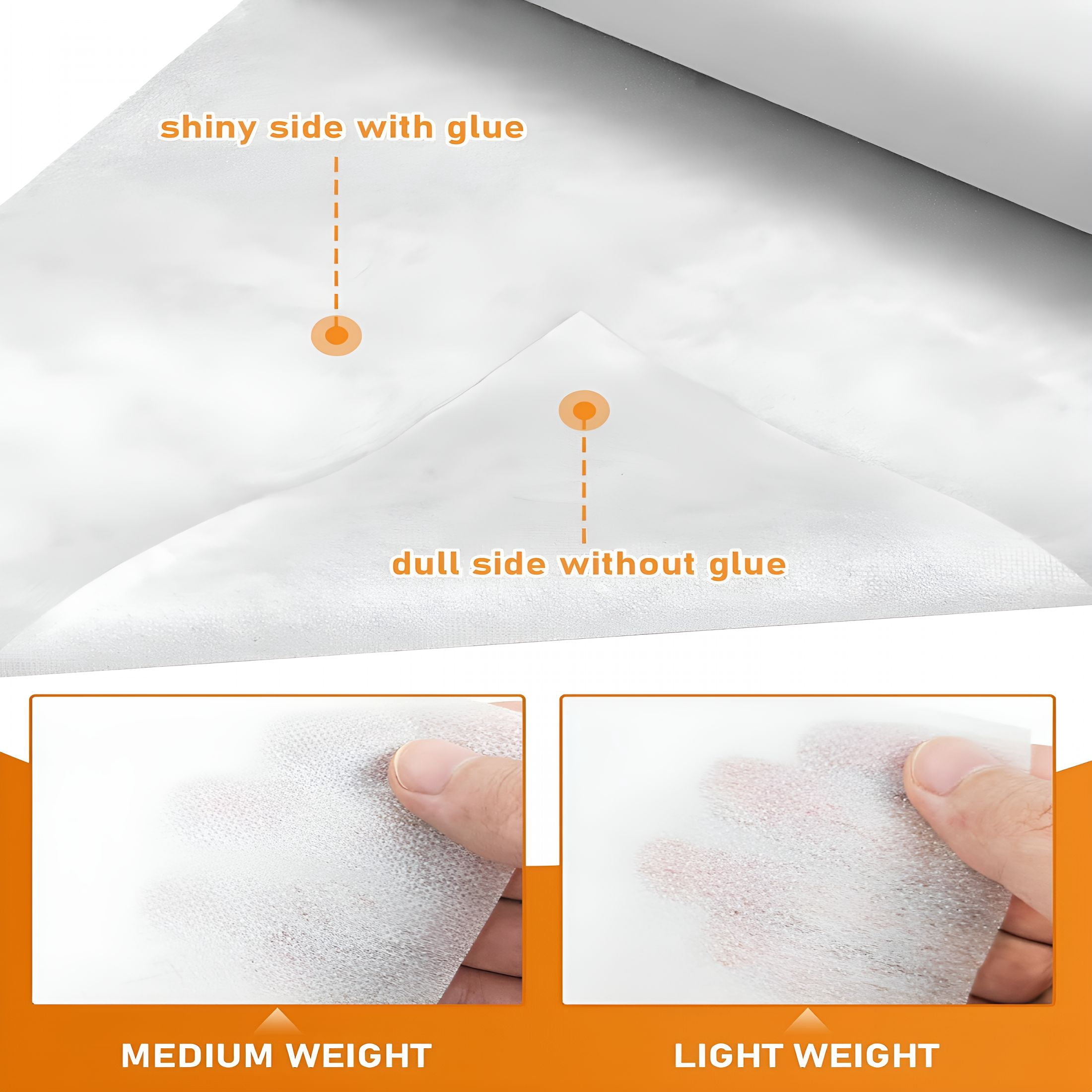 AUQ 2026 New Medium Weight White Iron-On Non-Woven Fusible Interfacing: 11.6" X 30Yd Medium Weight Non-Woven Interfacing Iron on Polyester Single-Sided Interfacing for Diy Crafts Supplies