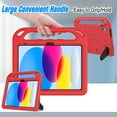 thumbnail image 4 of LTROP Kids Case for New iPad (A16) 11th Generation (11-inch, 2025)/ 10th Gen (10.9-inch, 2022) with Screen Protector, Durable Shockproof Handle Stand Cover Case for iPad 11th/ 10th Gen, Red, 4 of 8
