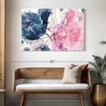 thumbnail image 3 of Elephant Stock Fireworks Abstract Navy Blue Flower Wall Art - Horizontal Canvas Wall Art - Living Room Wall Decor - Abstract Canvas - Pink And Gray Decor By Albena Hristova - 48" x 32", 3 of 8