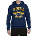 thumbnail image 2 of Wild Bobby City of Buffalo Hockey Fantasy Fan Sports Unisex Hoodie Sweatshirt, Navy, XX-Large, 2 of 5