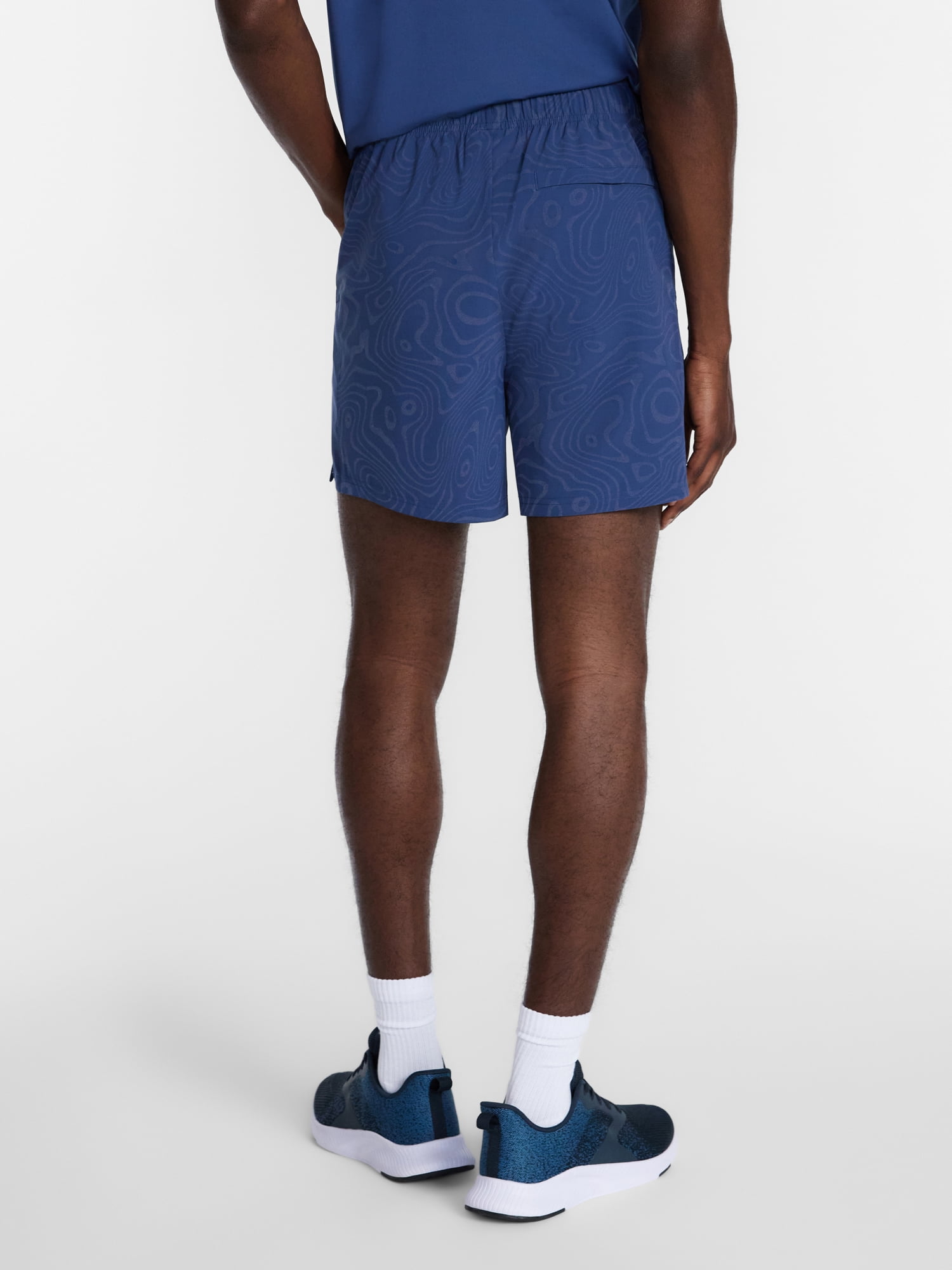 Athletic Works Men's Reflective Print Soccer Shorts, 6" Inseam, Sizes XS-3XL