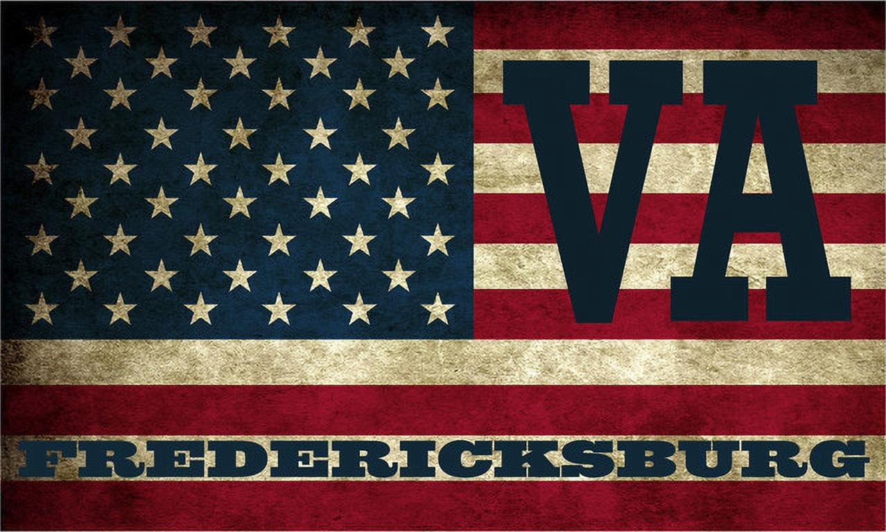 Fredericksburg VA Virginia Fredericksburg County Vintage US Flag Decal  Bumper Sticker 3M Vinyl 3" x 5" - Walmart.com