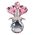 thumbnail image 1 of Lttoisl GINTBN 3D Crystal Rose Ornament, Multicolor Glass Flower with Base, Artificial Timeless Symbol of Love, Tabletop Centerpiece for Christmas & Home Office Decor, 1 of 8