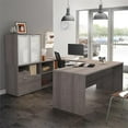 thumbnail image 2 of Atlin Designs U Shape Computer Desk with Hutch in Bark Gray, 2 of 3