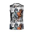 thumbnail image 4 of Yiaed Four Running Horses Print Men's Singlet Vests Summer Running Muscle Tank Tops Gym Undershirt Round Neck Sleeveless for man, 4 of 5