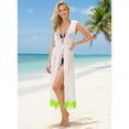 thumbnail image 3 of HAPPY BAY Women's Open Front Oversized Duster Kimono Cardigan M-L Ice snow_AB880, 3 of 4