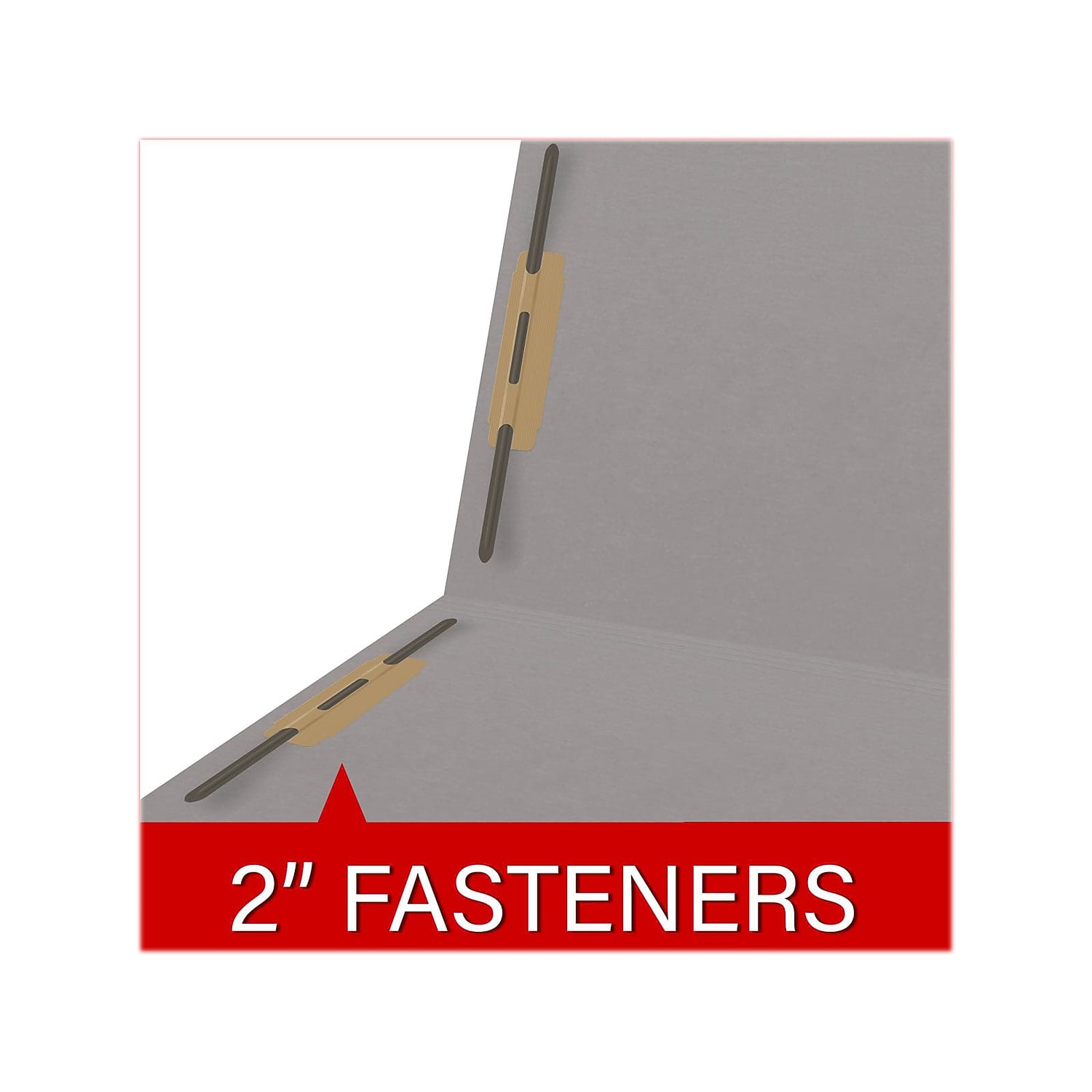 Medical Arts Press Reinforced End Tab File Folder Straight Cut Letter-Size Gray 50/Box (S-01502-GRY)