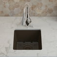 thumbnail image 3 of 15" x 15" Quartz Kitchen Sink, Single Bowl Sink, Drop-in Sink, Undermount Sink, Granite Kitchen Sink, Galaxy Mocha Kitchen Sink, with Steel Grid and Basket Strainer Lexicon Platinum LP-1515-M, 3 of 7