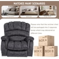 thumbnail image 3 of EPICOZY Large Power Lift Recliner Chair for Elderly Big Tall Man, Overstuffed Heated Massage Wide Electric Recliners with Extended Footrest, 2 Remote Controls, Side Packets & USB Ports, Fabric Grey, 3 of 7