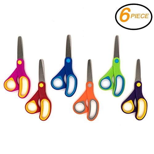 Emraw 5" Soft Grip Stainless Steel Scissors Soft Comfort Grip Handles