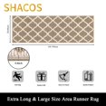 thumbnail image 2 of Alfombra SHACOS 60x180 cm Beige Antideslizante Lavable Pasillo, 2 of 9
