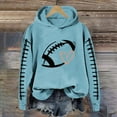 thumbnail image 2 of QASIEATN Fall Hoodies for Women Fashion Hooded Sweatshirt Women Heart Football Graphic Hoodies Fall Long Sleeve Pullover Tops Football Mom, 2 of 4