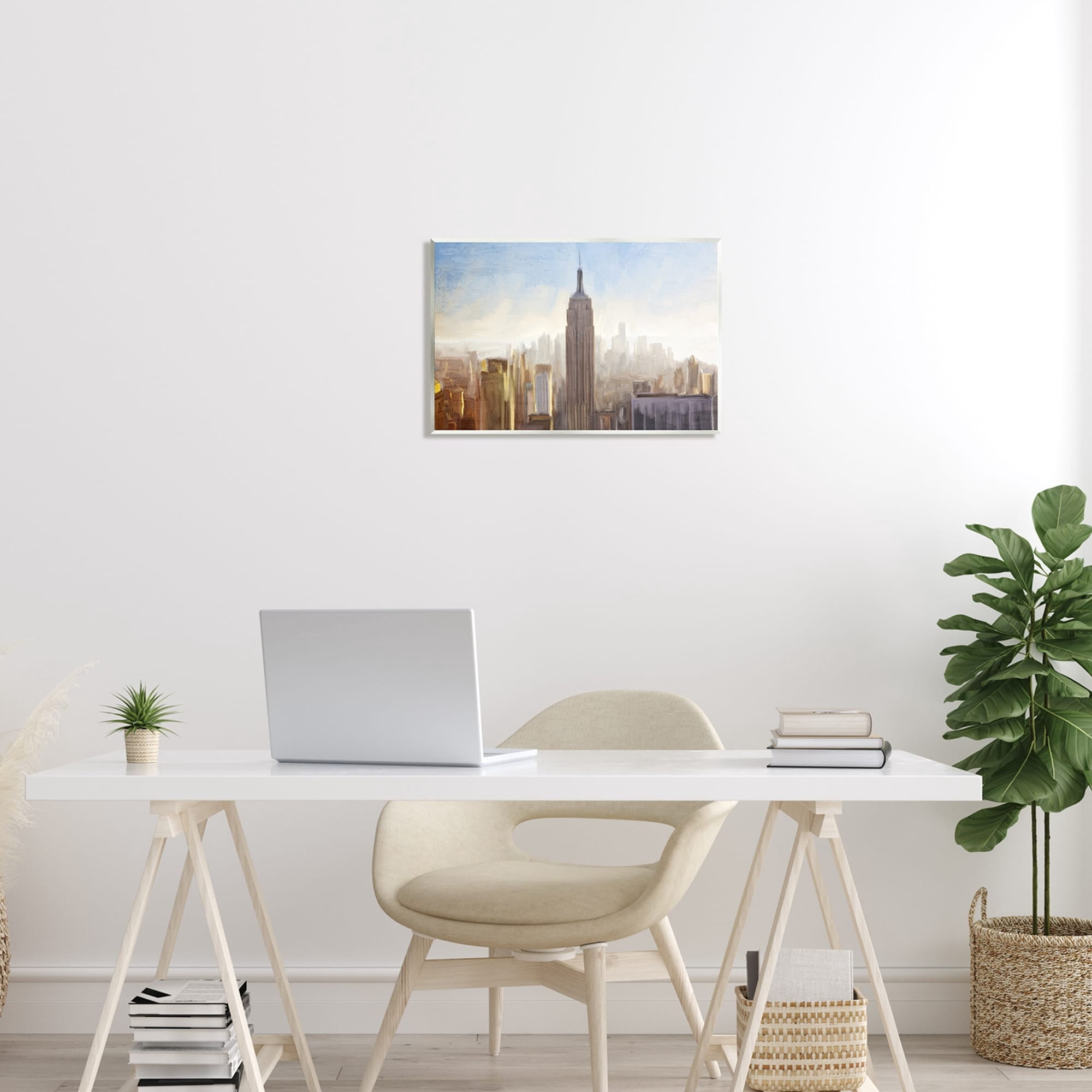 Stupell Industries Bustling New York Cityscape Distant Buildings Skyline Painting Unframed Art Print Wall Art, Design by Kim Allen