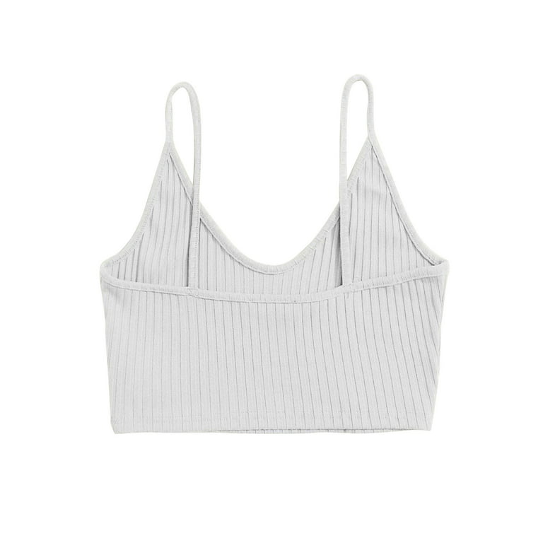 Ribbed Crop Top Tank - Ribbed Material - Sleeveless Crop Style - 92%  Polyester/ 8% Spandex, 7319958