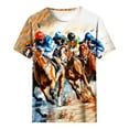 thumbnail image 4 of T-Shirts de Course de Chevaux pour Femmes Grande Taille Vintage Rétro Graphiques Amples Amusants, 3TG, 4 of 5