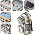 thumbnail image 4 of Highland Cow and Sunflower Print Backpack for School, Cute School Bag with Adjustable Shoulder Straps and Padded Back, 16.9"x12.6"x5.9", 4 of 5