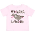 thumbnail image 3 of Inktastic My Nana Loves Me Sloth Girls Toddler T-Shirt, 3 of 5