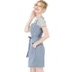 thumbnail image 4 of Vestido de mezclilla A-Line para mujer con tirantes ajustables Inspire Chic, primavera verano, color azul claro, 4 of 8