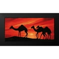 thumbnail image 2 of Dahlke, Izabella 18x11 Black Modern Framed Museum Art Print Titled - Walking Camels II, 2 of 5