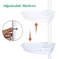 thumbnail image 4 of 4 Tier  Corner Shower Caddy with Adjustable Shelves,Large Shower Storage with Tension Pole, 4 of 7