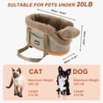 thumbnail image 2 of Unique Bargains Console Dog Car Seat Portable Booster Seat Detachable Washable Front Seats for Small Pets Khaki, 2 of 6