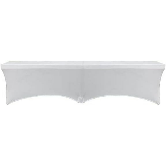 YOUR CHAIR COVERS - Stretch Spandex 6 ft. Lifetime Bench Cover - White Removable and Washable Stretch Fit Lifetime Bench Covers