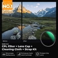 thumbnail image 2 of Filtro de lente polarizador circular K&F CONCEPT de 58 mm de la serie Nano-X, 2 of 7