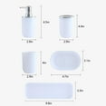 thumbnail image 3 of Vikakiooze Bathroom Cup Matte Bathroom Accessories Set 5 Pcs Modern Mouthwash Cups Bathroom Tooth Brushing Cup Set With Toothbrush Tray Home Decor, 3 of 7