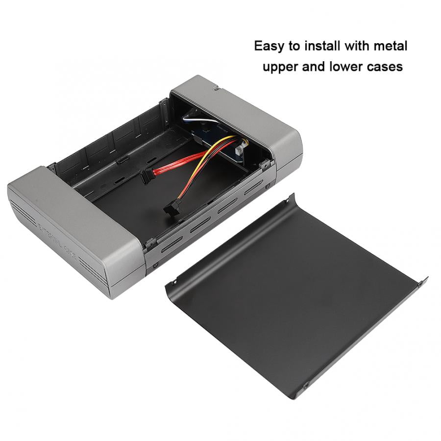 5.25 Inch Optical Drive Case USB3.0 to 3.5 inch USB Type-B SATA External HDD Enclosure Support 8T (US Adapter)