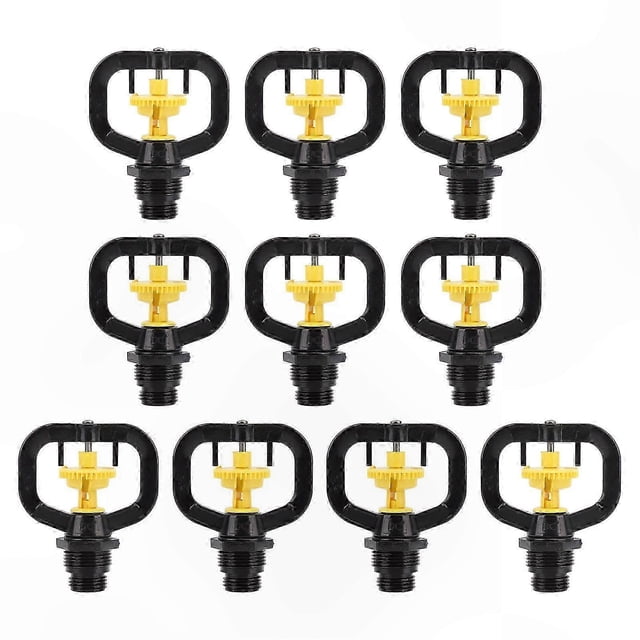 10Pcs Micro Nozzle Rotating Sprinkler for Garden Irrigation G1/2 G3/4 Male Thread