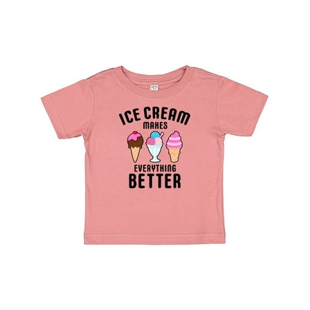 

Inktastic Ice Cream Makes Everything Better Gift Baby Boy or Baby Girl T-Shirt