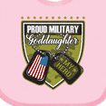 thumbnail image 4 of Inktastic Proud Military Goddaughter Girls Baby Bib, 4 of 4