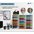 thumbnail image 3 of AdirOffice Classroom Mailbox - Wooden Literature Organizer , Construction Paper Storage Organizer , Mail Sorter with Slots , Office Mailboxes With Removable Shelf (27 Slot , White), 3 of 9