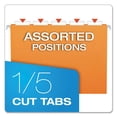 thumbnail image 4 of Colored Hanging Folders, Letter Size, 1/5-Cut Tabs, Orange, 25/Box | Bundle of 10 Boxes, 4 of 7